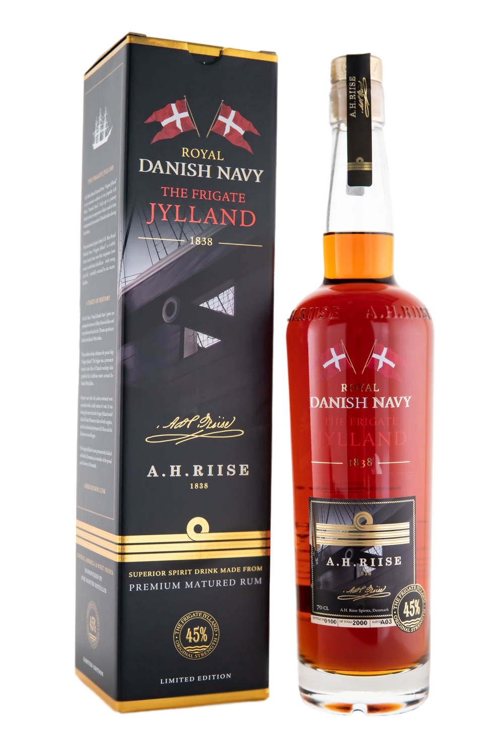 A.H. Riise Fregatten Jylland Spirituose auf Rum-Basis - 0,7L 45% vol