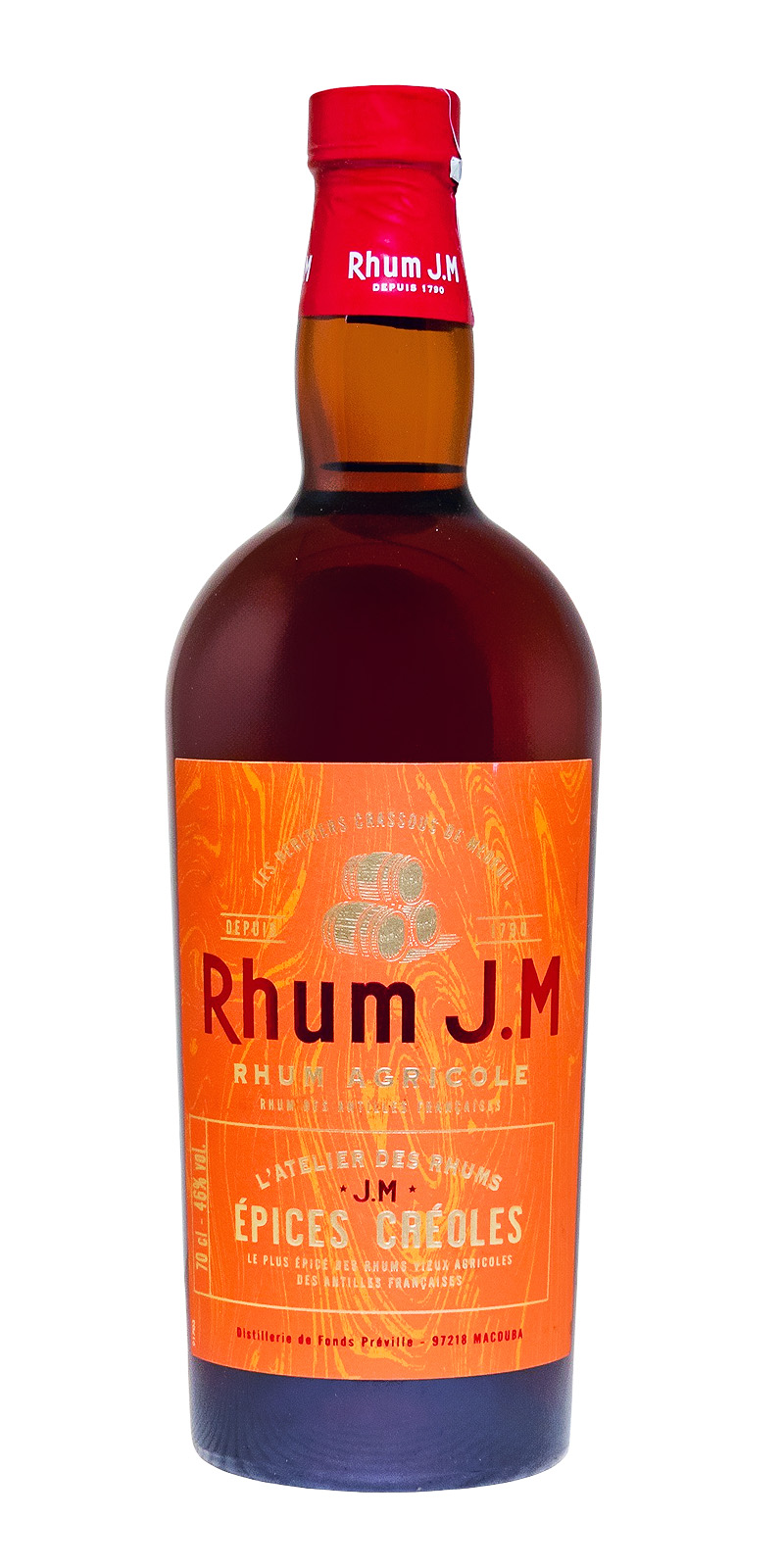 Rhum J.M Épices Créoles - 0,7L 46% vol Rhum J.M Épices Créoles - 0,7L 46% vol