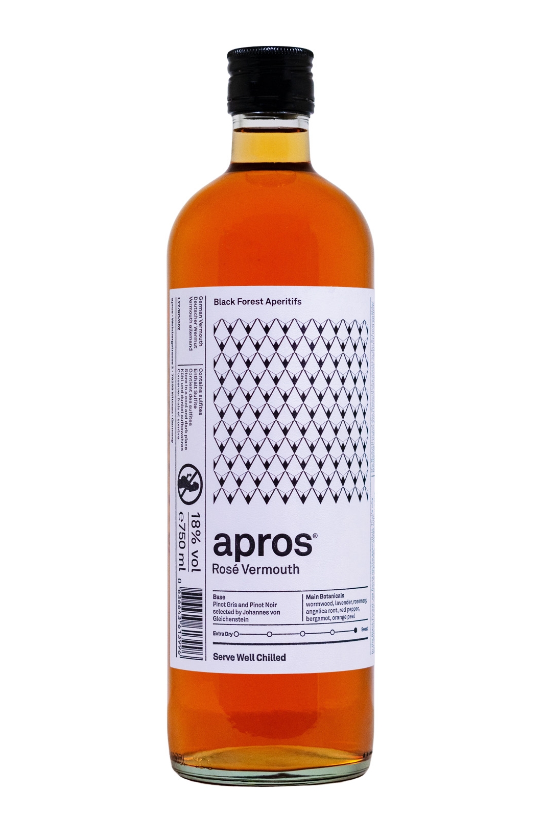 Apros Vermouth Rosé - 0,75L 18% vol Apros Vermouth Rosé - 0,75L 18% vol