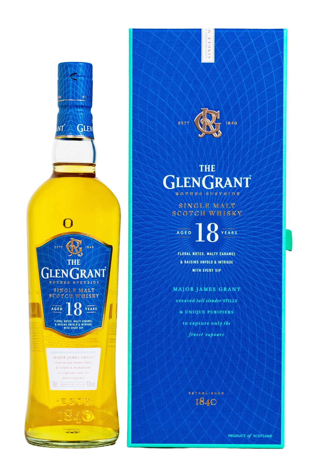 Glen Grant 18 Jahre Speyside Single Malt Scotch Whisky - 0,7L 43% vol
