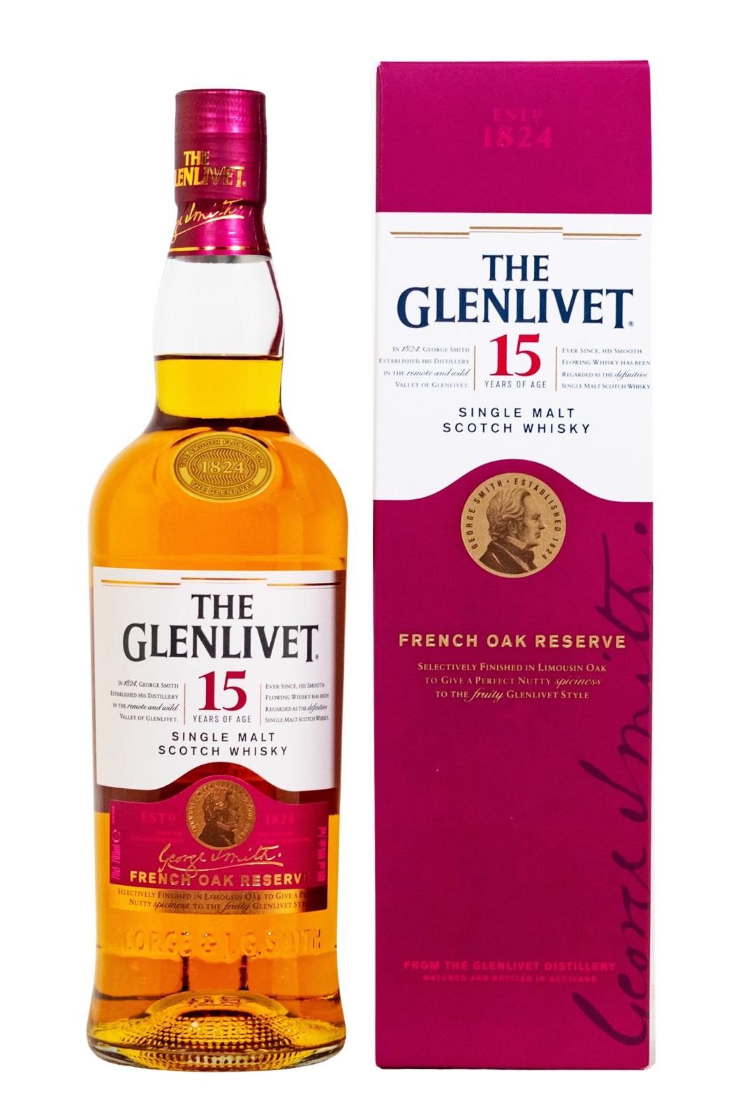 The Glenlivet 15 Jahre French Oak Reserve Single Malt Scotch Whisky - 0,7L 40% vol