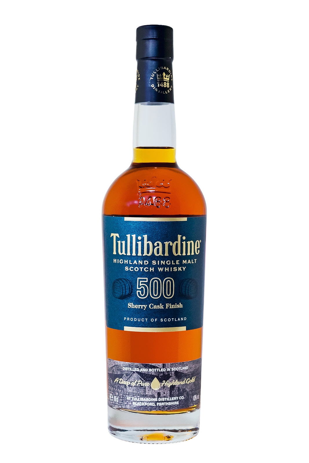 Tullibardine 500 Sherry Finish Highland Single Malt Scotch Whisky - 0,7L 43% vol Tullibardine 500 Sherry Finish Highland Single Malt Scotch Whisky - 0,7L 43% vol