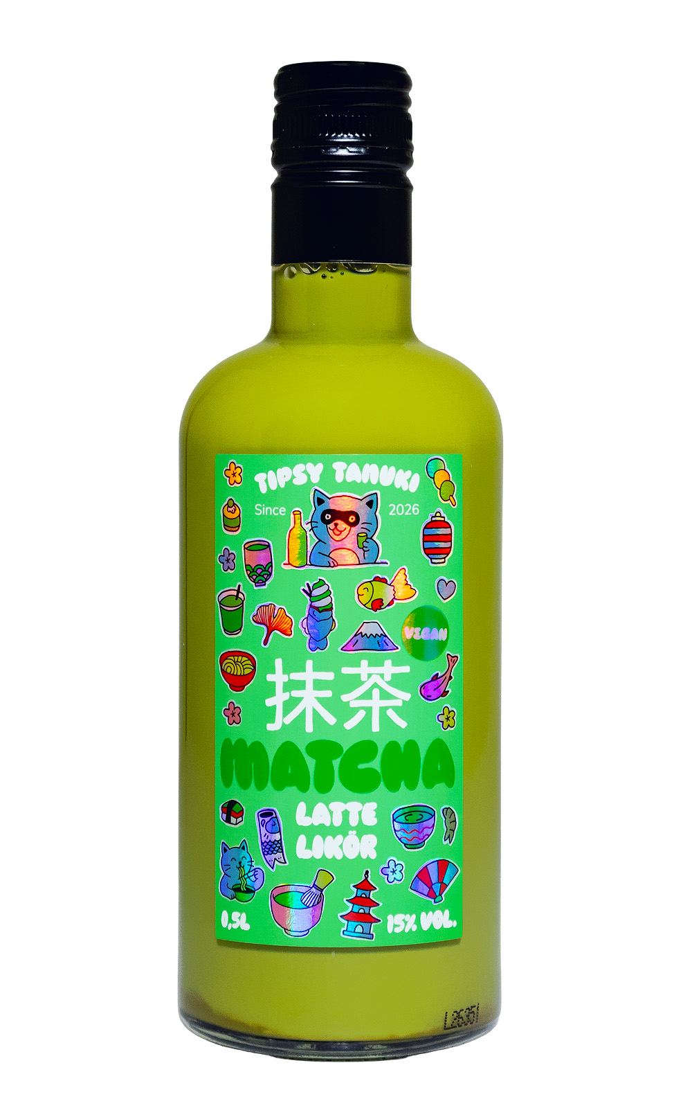Tipsy Tanuki Matcha Latte Likör - 0,5L 15% vol