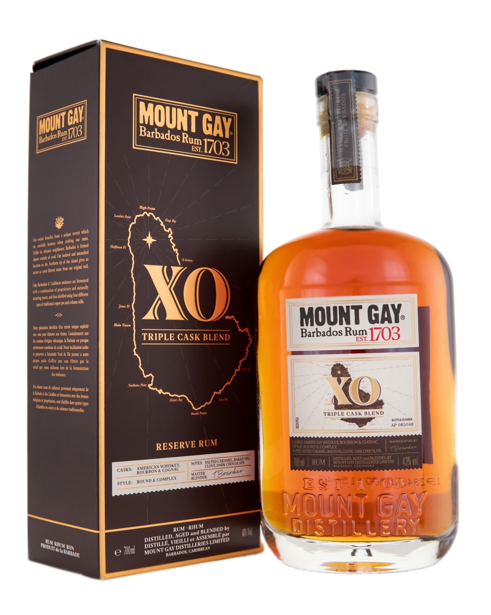 Mount Gay XO Rum - 0,7L 43% vol Mount Gay XO Rum - 0,7L 43% vol