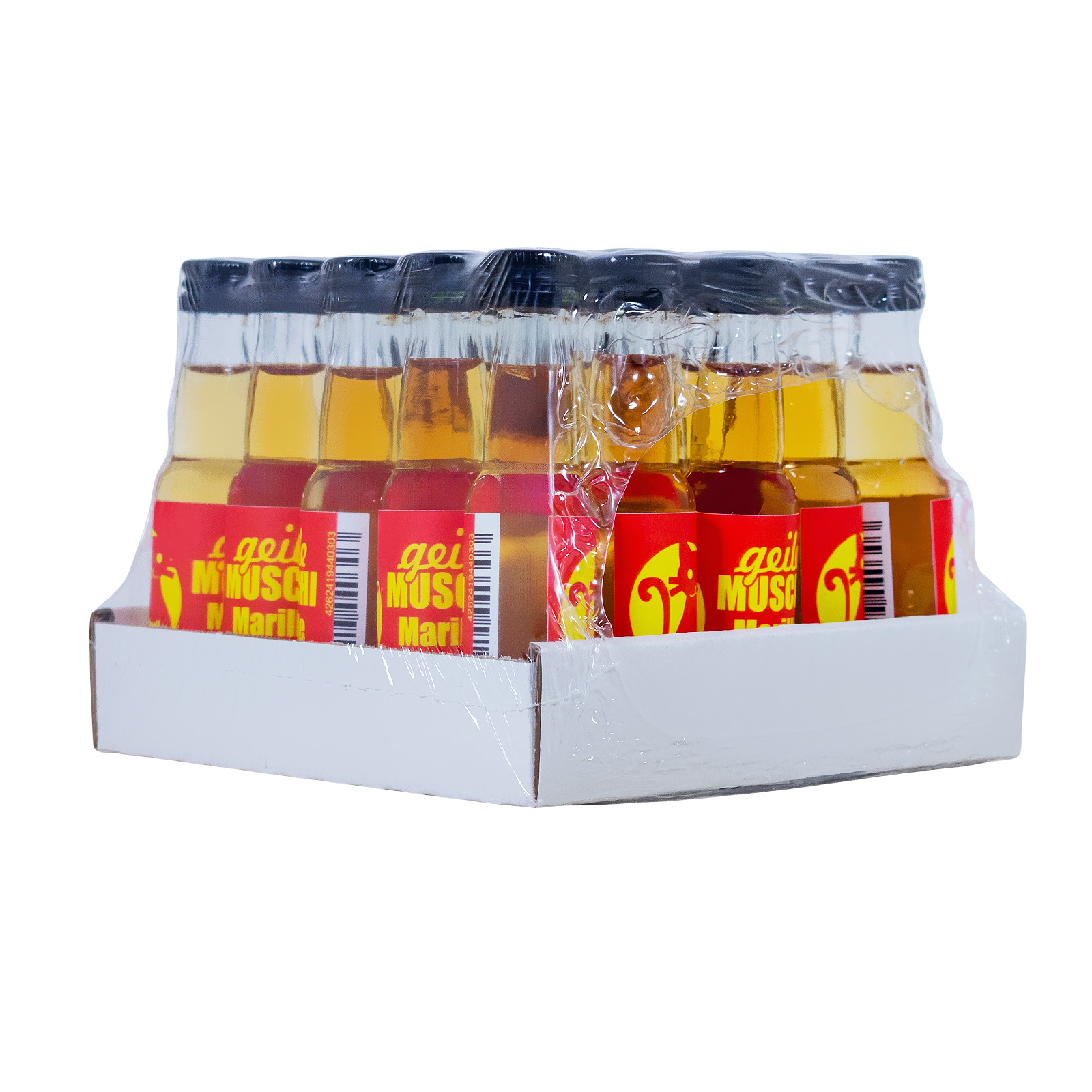 Paket [25 x 0,02L] Geile Muschi Marille - 0,5L 15% vol