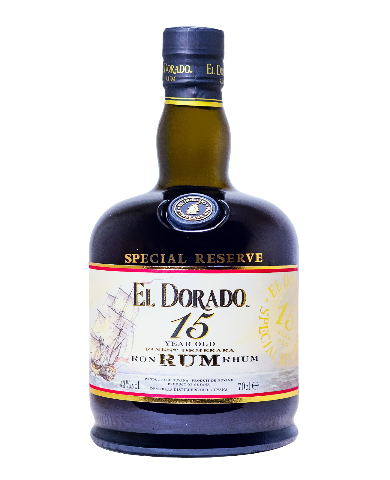 El Dorado 15 Jahre Finest Demerara Rum - 0,7L 43% vol