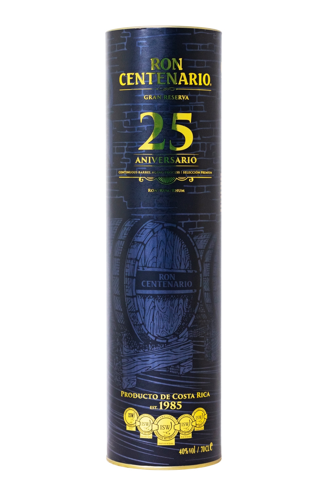 Ron Centenario Gran Reserva 25 Jahre Sistema Solera Rum - 0,7L 40% vol