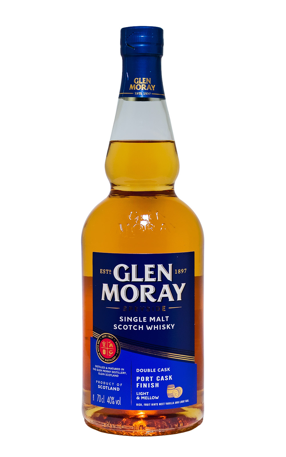 Glen Moray Port Cask Finish Small Batch Release Single Malt Scotch Whisky - 0,7L 40% vol