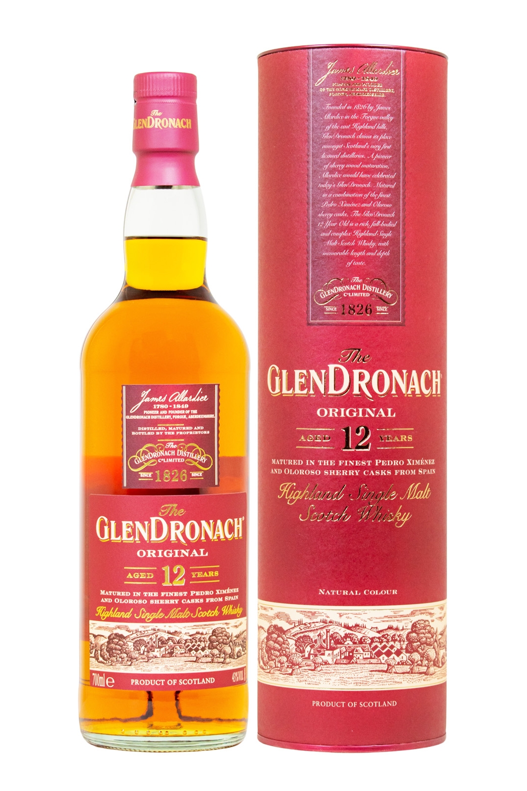 Glendronach 12 Jahre Highland Single Malt Scotch Whisky - 0,7L 43% vol