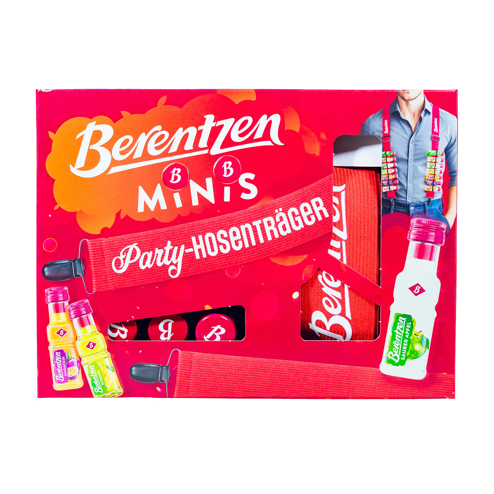 Berentzen Suspenders - 20 Minis + Hosenträger - 0,4L 16,3% vol