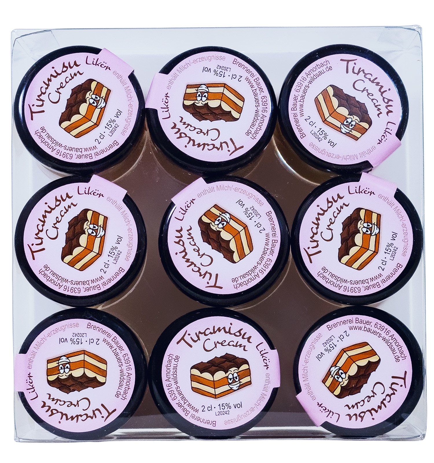Paket [9 x 0,02L] Amor's Tiramisu Cream Shot - 0,18L 15% vol