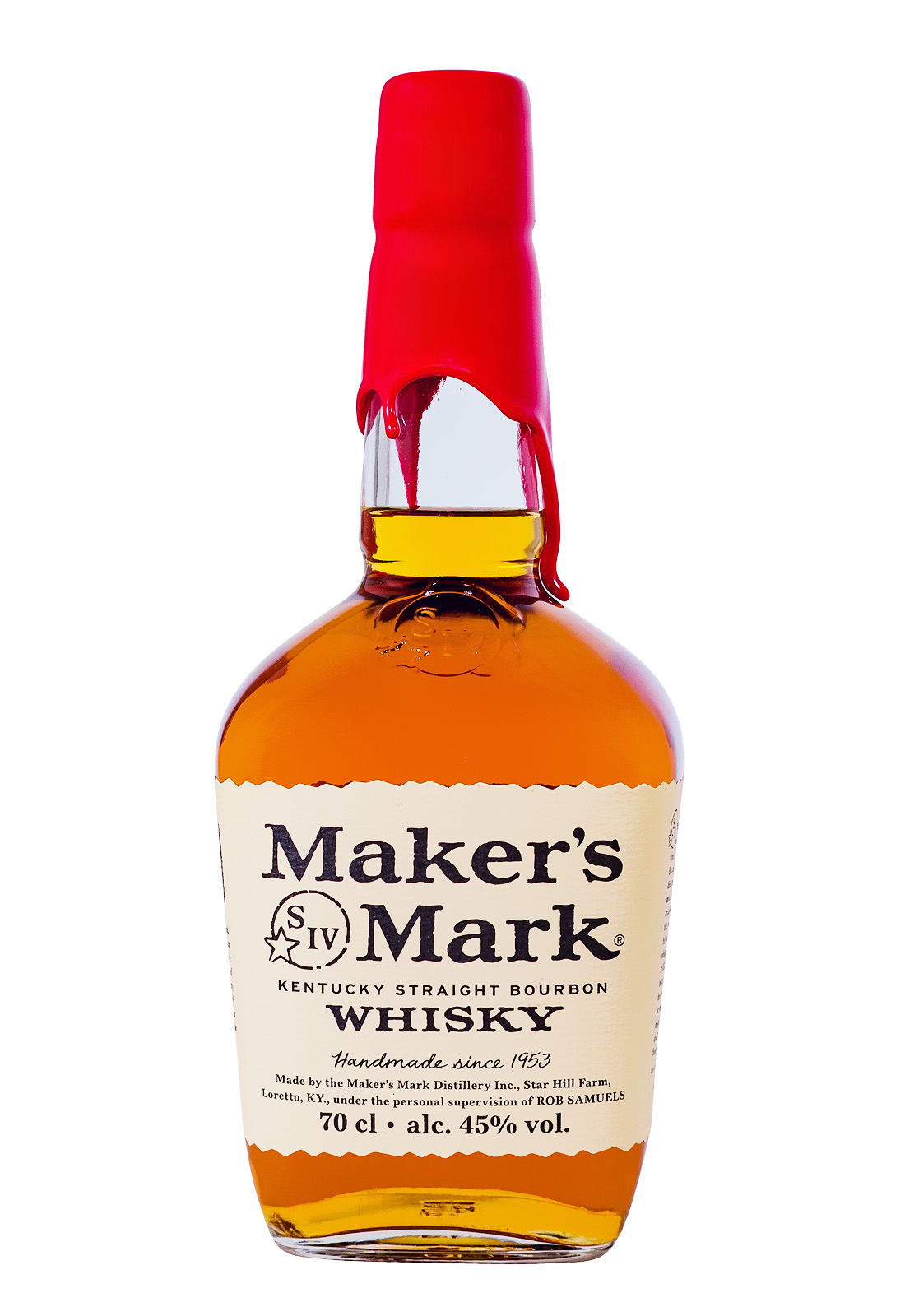 Makers Mark Bourbon Whisky mit Glas in Geschenkverpackung - 0,7L 45% vol