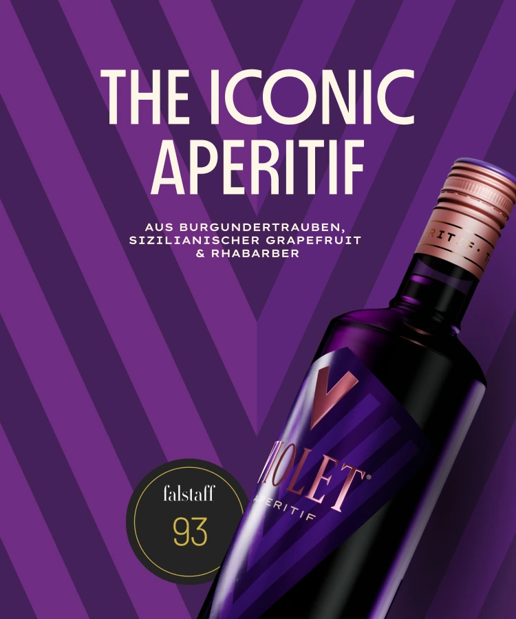 Violet Aperitif Produktbild mit Fallstaff Bewertung
