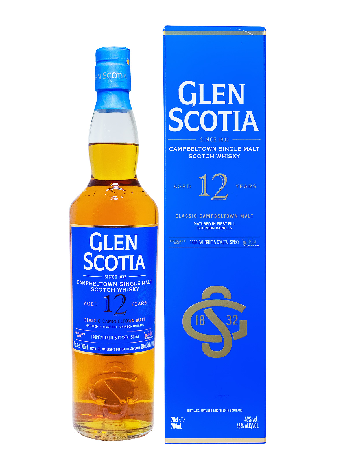 Glen Scotia 12 Jahre Single Malt Scotch Whisky - 0,7L 46% vol