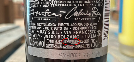 Allergene Zutat Sulfite