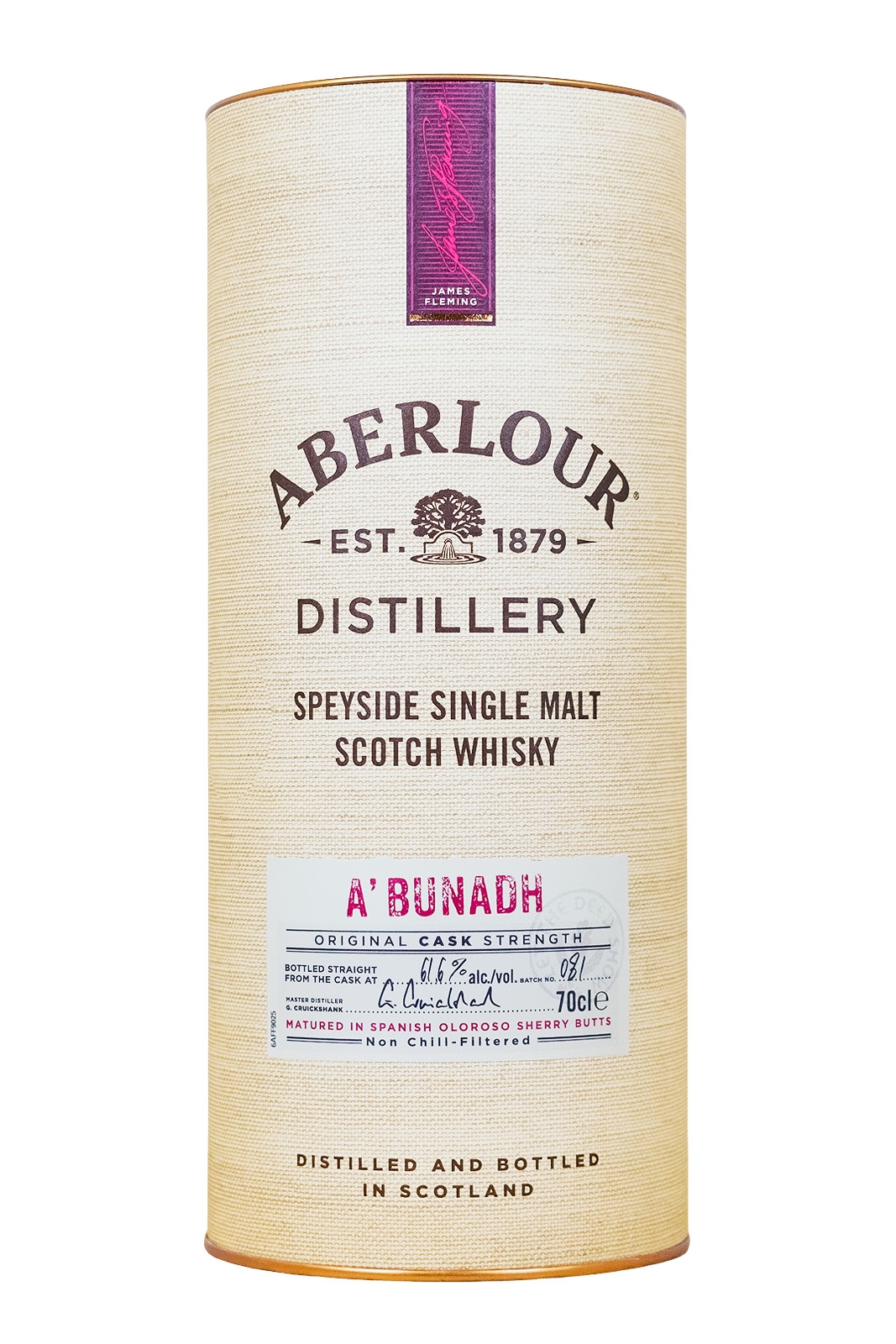 Aberlour A bunadh Batch 81 Single Malt Scotch Whisky - 0,7L 61,6% vol