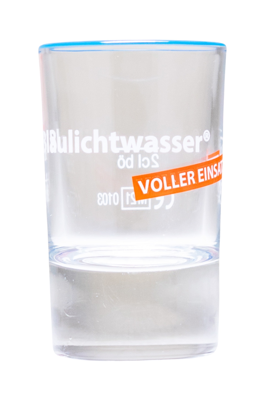 Blaulichtwasser Shot Glas Blaulichtwasser Shot Glas