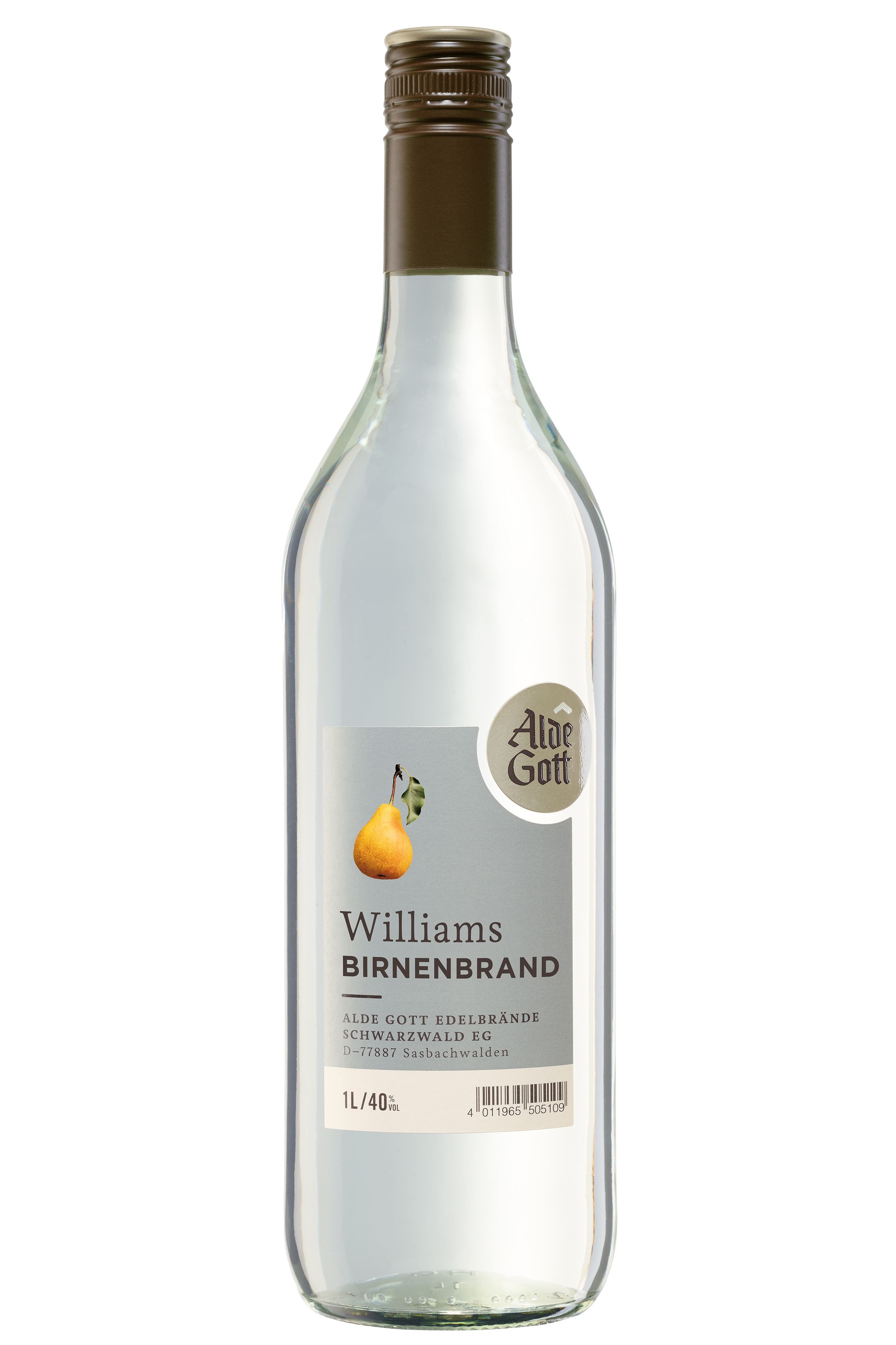 Alde Gott Williams Birnenbrand - 1 Liter 40% vol