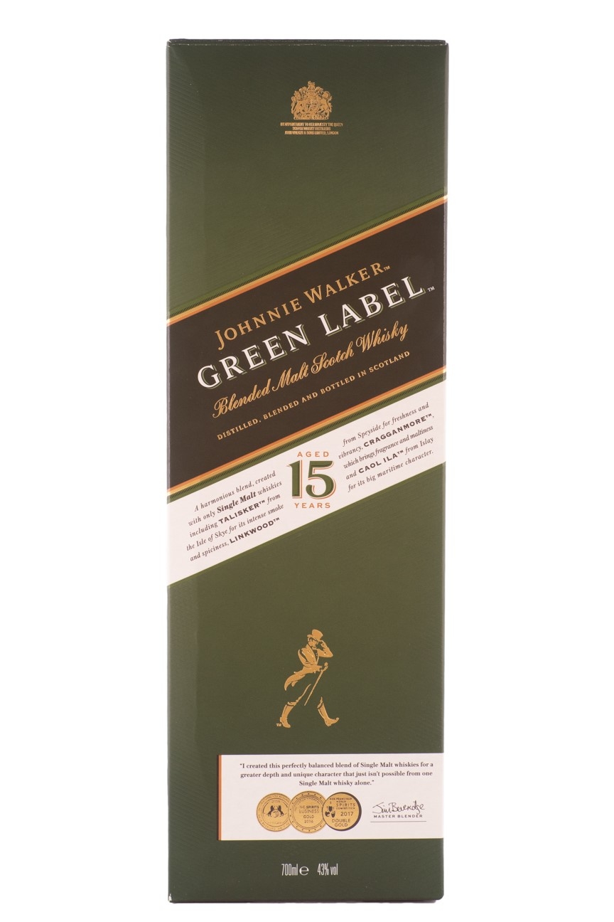 Johnnie Walker Green Label 15 Jahre Scotch Whisky - 0,7L 43% vol Johnnie Walker Green Label 15 Jahre Scotch Whisky - 0,7L 43% vol
