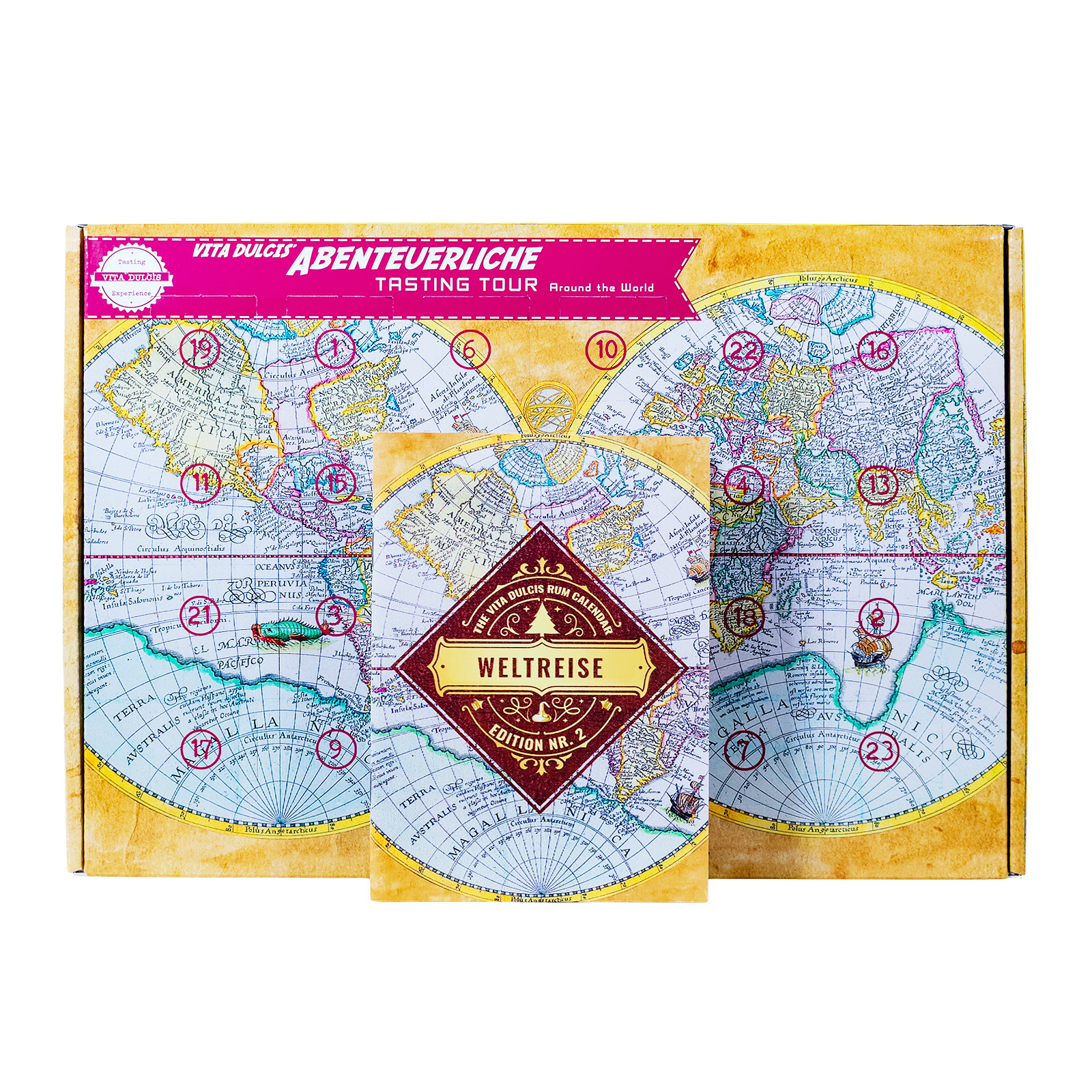 Rum Weltreise Adventskalender 2025 - 0,48L 41,9% vol