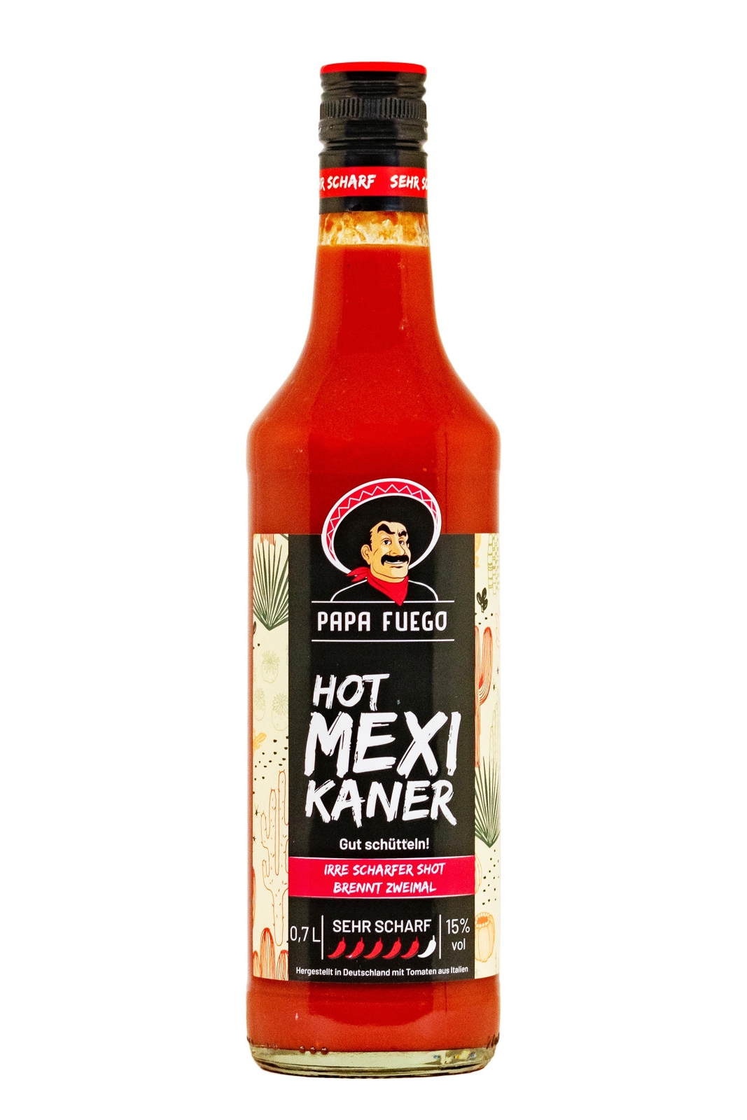 Papa Fuego Mexikaner sehr scharf - 0,7L 15% vol Papa Fuego Mexikaner sehr scharf - 0,7L 15% vol