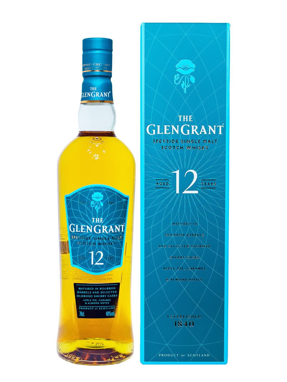 Glen Grant 12 Jahre Speyside Single Malt Scotch Whisky - 0,7L 43% vol