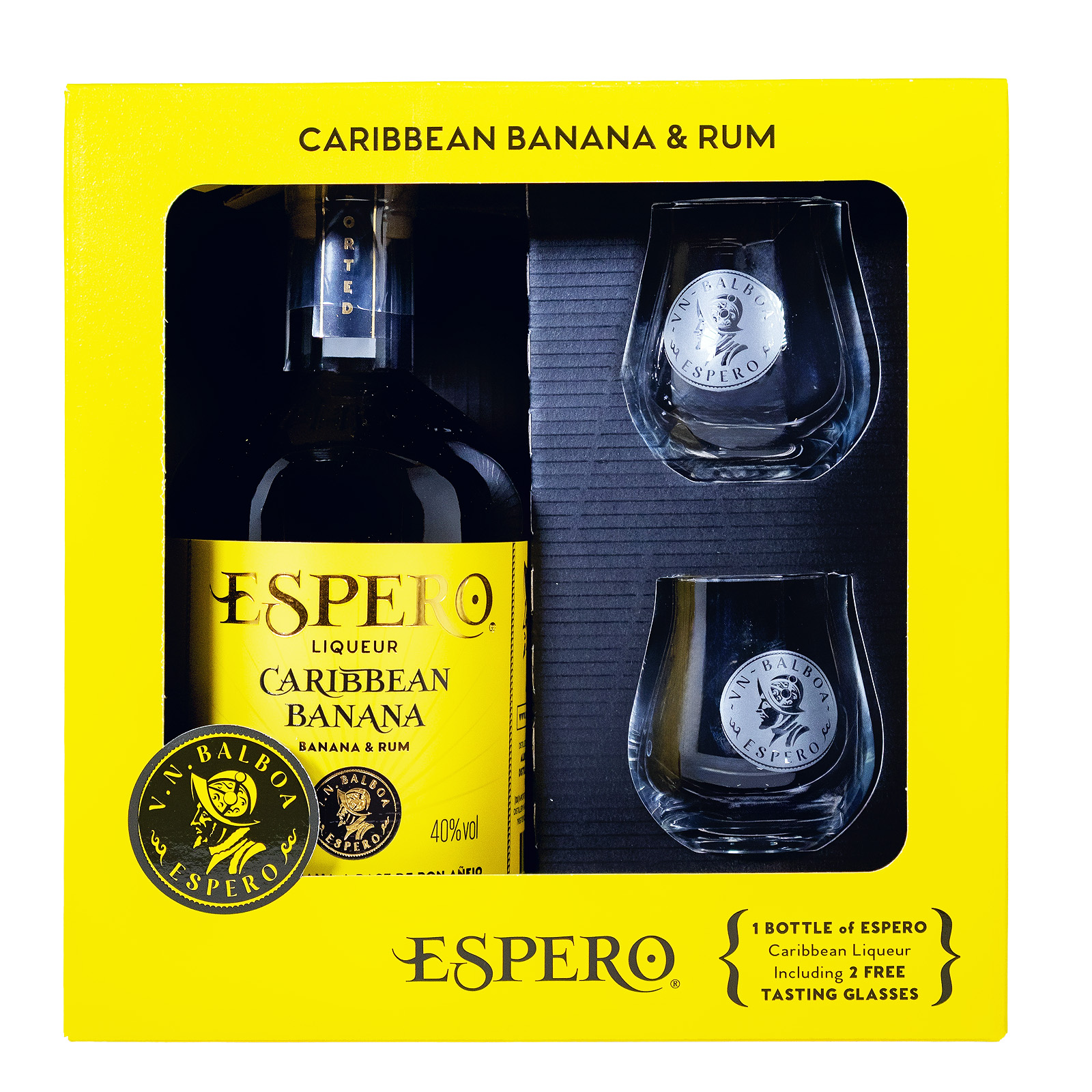 Espero Caribbean Banana Geschenkset - 0,7L 40% vol