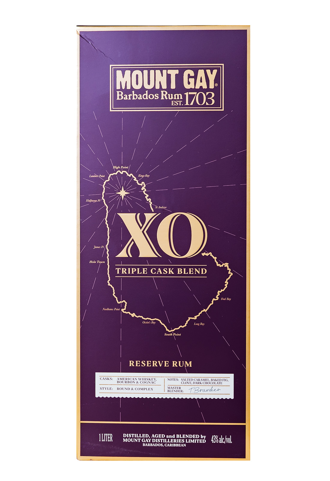 Mount Gay XO Rum - 1 Liter 43% vol