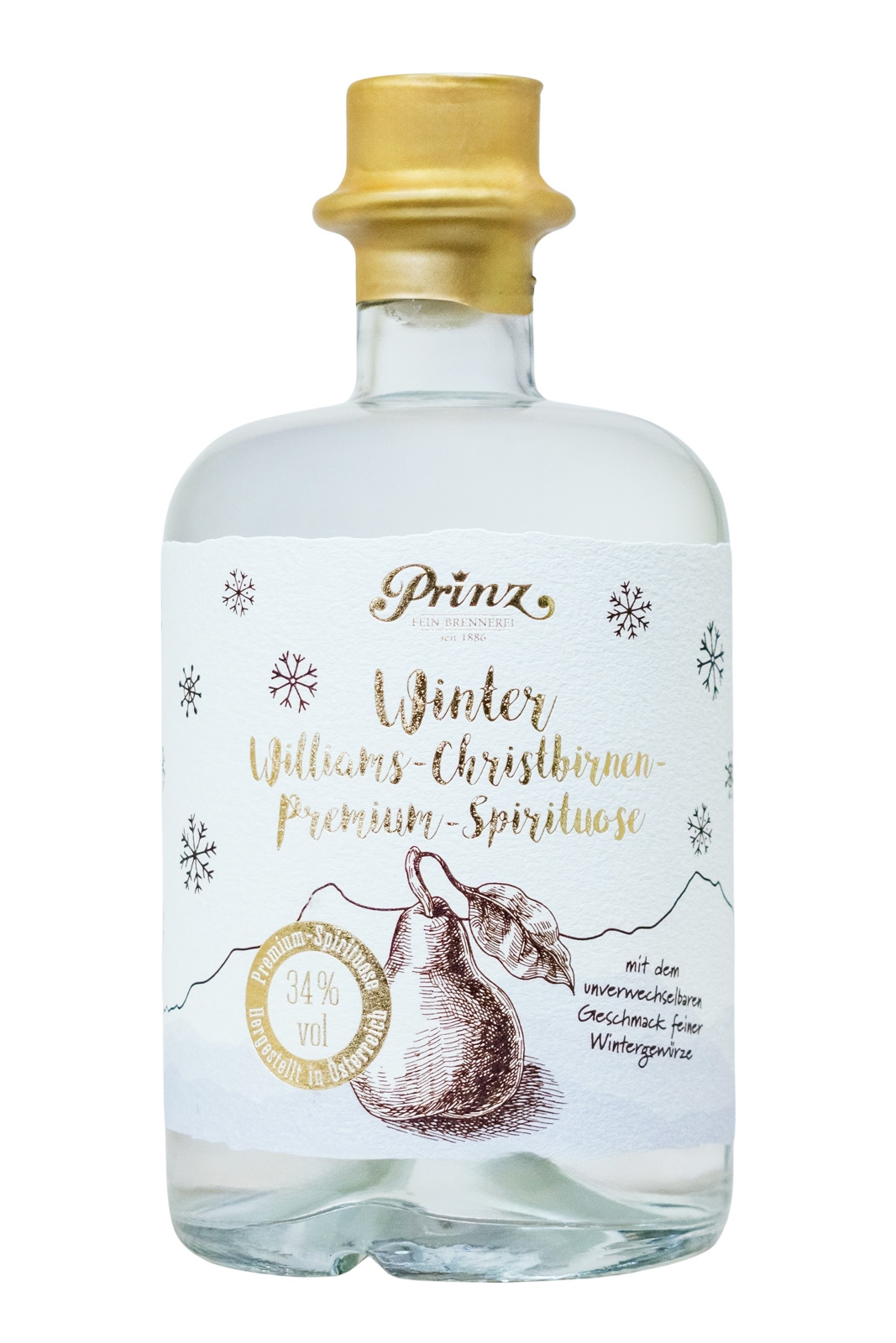 Prinz Winter Williams-Christbirne - 0,5L 34% vol Prinz Winter Williams-Christbirne - 0,5L 34% vol
