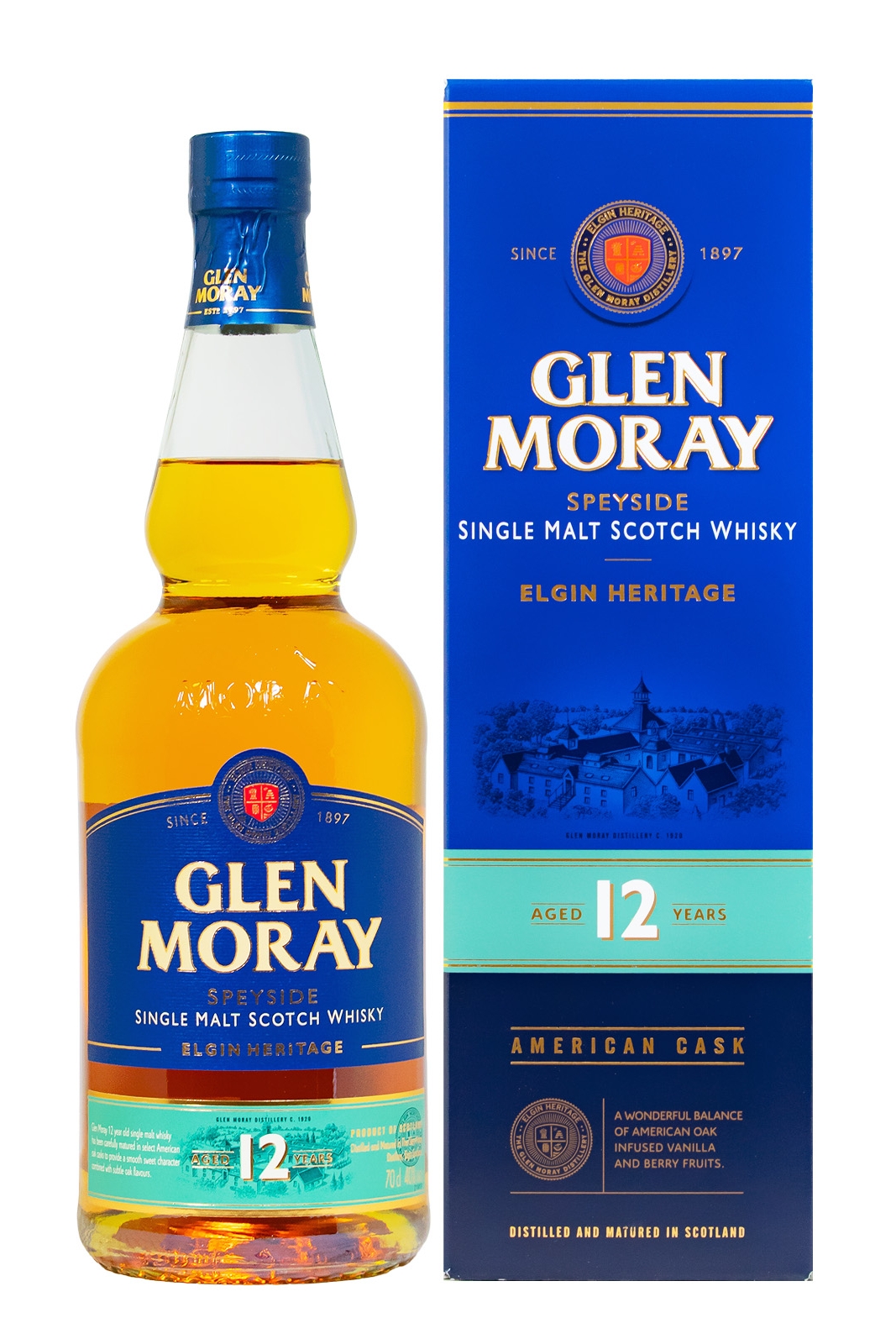 Glen Moray 12 Jahre Elgin Heritage Single Malt Scotch Whisky - 0,7L 40% vol