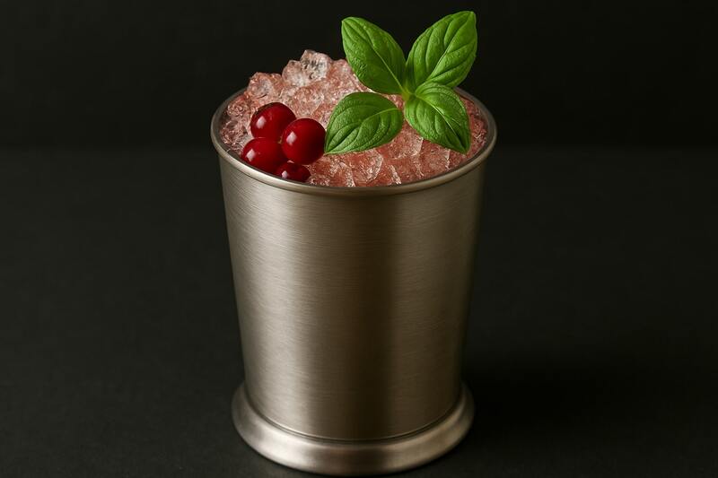 Basil Cranberry Julep