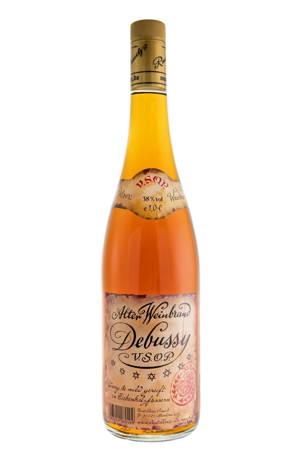 Alter Weinbrand Debussy V.S.O.P. - 1 Liter 38% vol