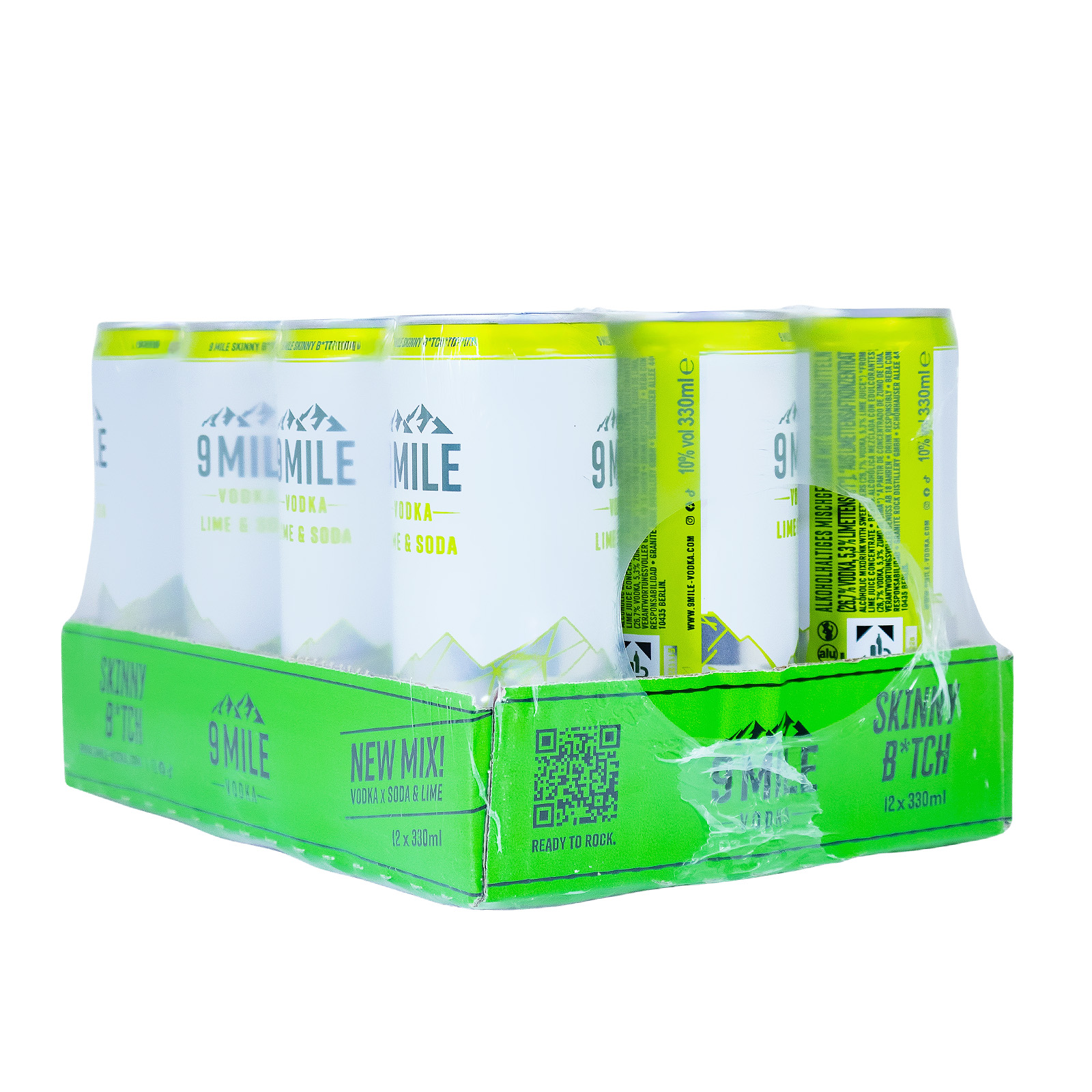 Paket [12 x 0,33L] 9 Mile Vodka Skinny Bitch - 3,96L 10% vol