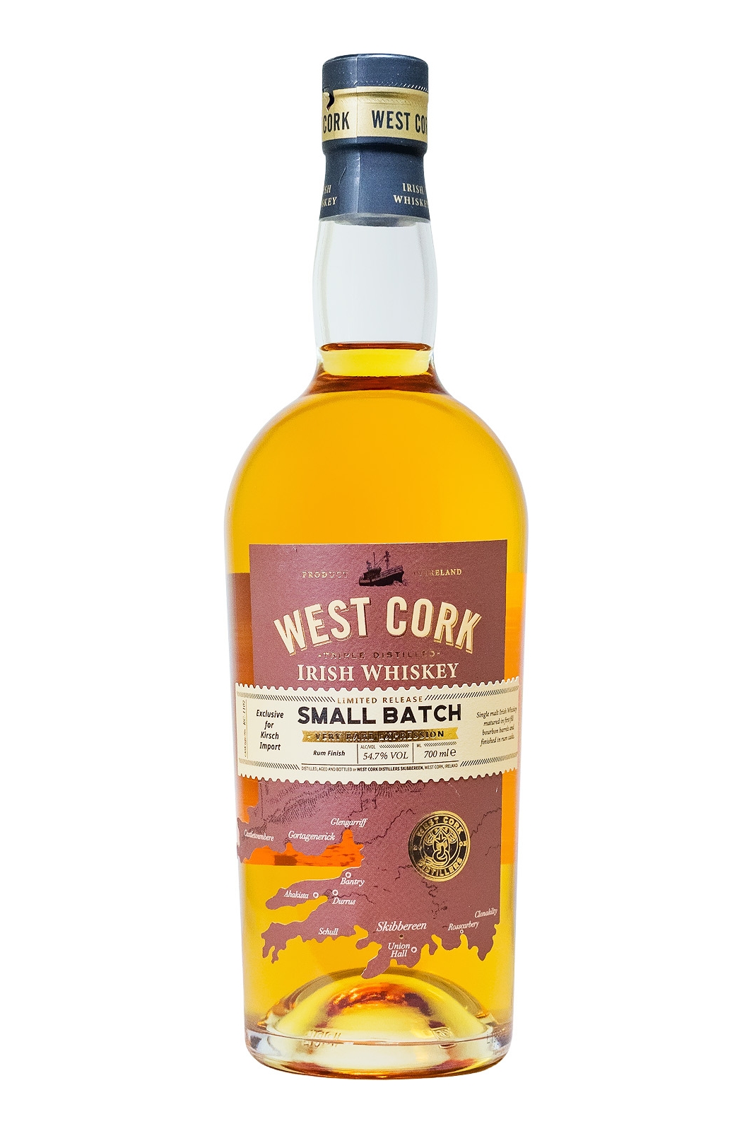 West Cork Cask Strength Small Batch Rum Cask - 0,7L 54,7% vol