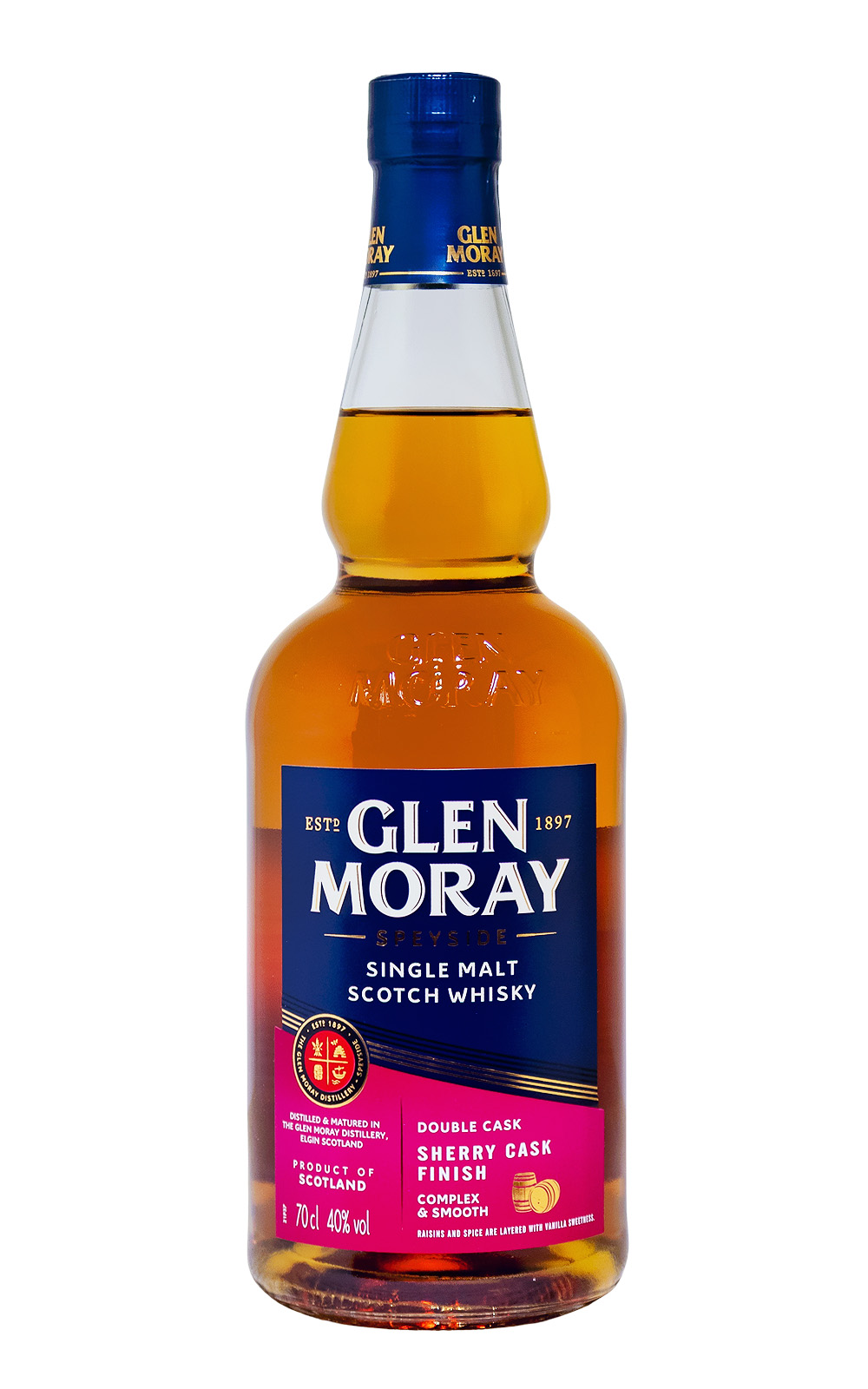 Glen Moray Sherry Cask Finish Single Malt Scotch Whisky - 0,7L 40% vol