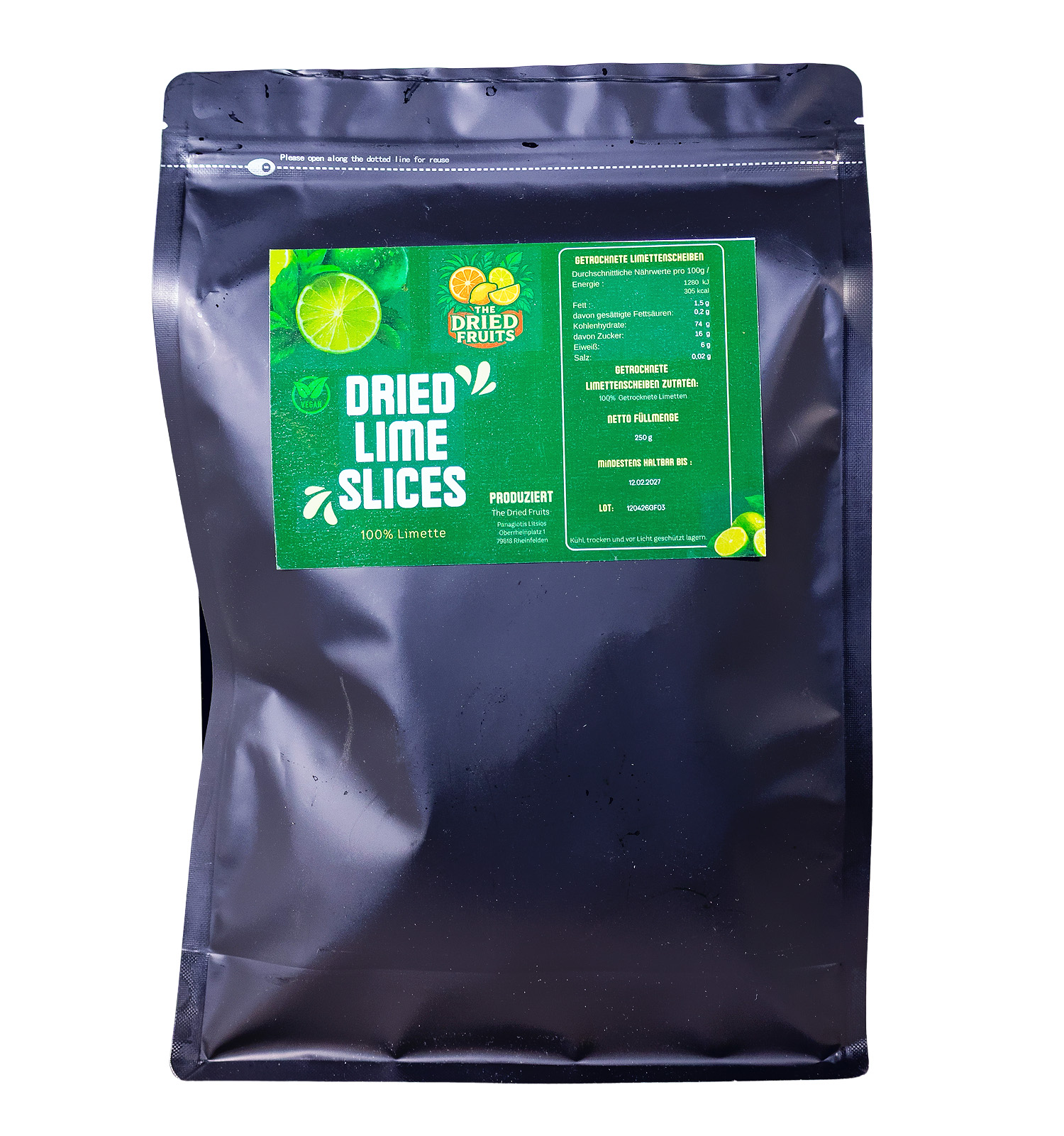 The Dried Fruits Getrocknete Limetten 250g
