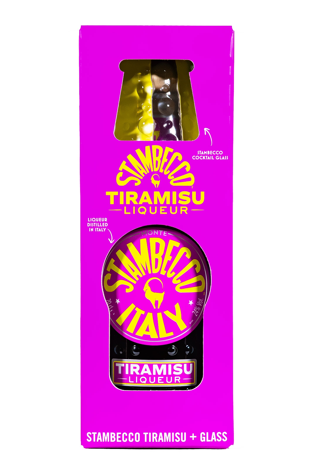 Stambecco Tiramisu Likör mit Glas - 0,7L 24% vol