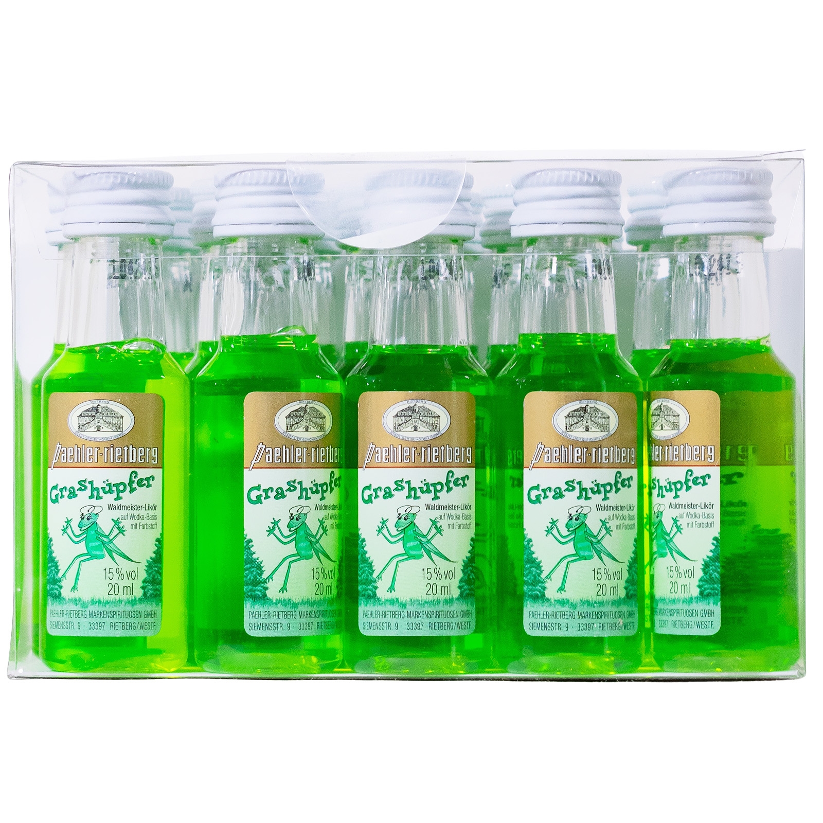 Paket [20 x 0,02L] Grashüpfer Waldmeister PET - 0,4L 15% vol