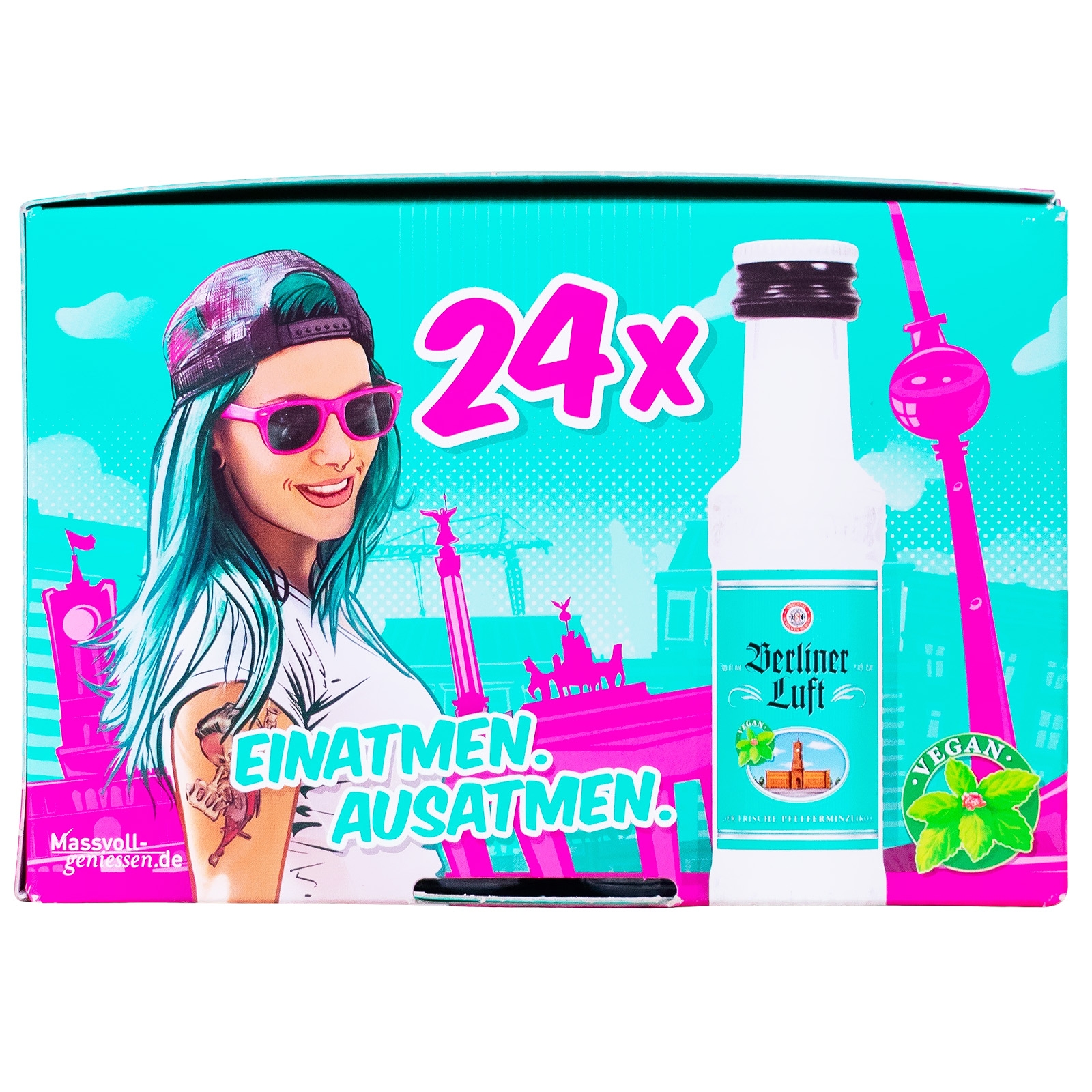 Paket [24 x 0,02L] Berliner Luft Pfefferminzlikör 18 - 0,48L 18% vol