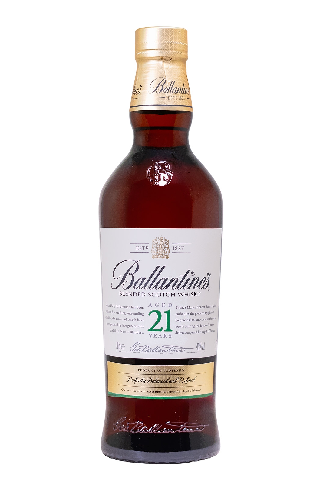 Ballantines 21 Jahre Blended Scotch Whisky - 0,7L 40% vol