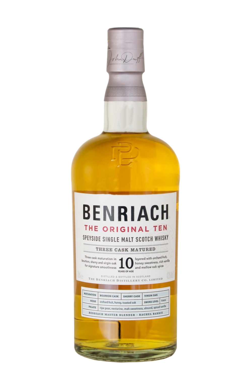 BenRiach 10 Jahre Speyside Single Malt Scotch Whisky - 0,7L 43% vol