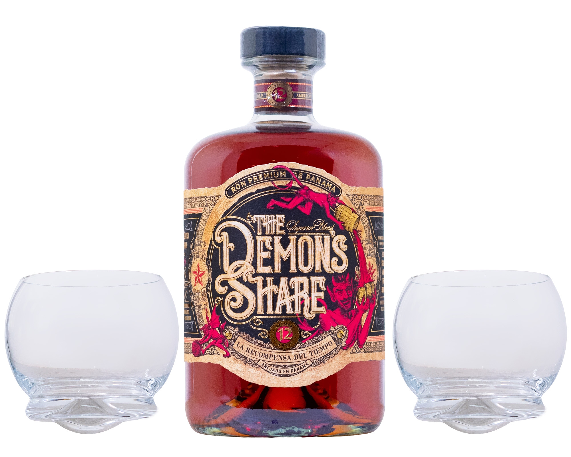 The Demons Share 12 Jahre mit 2 Gläsern - 0,7L 41% vol The Demons Share 12 Jahre mit 2 Gläsern - 0,7L 41% vol
