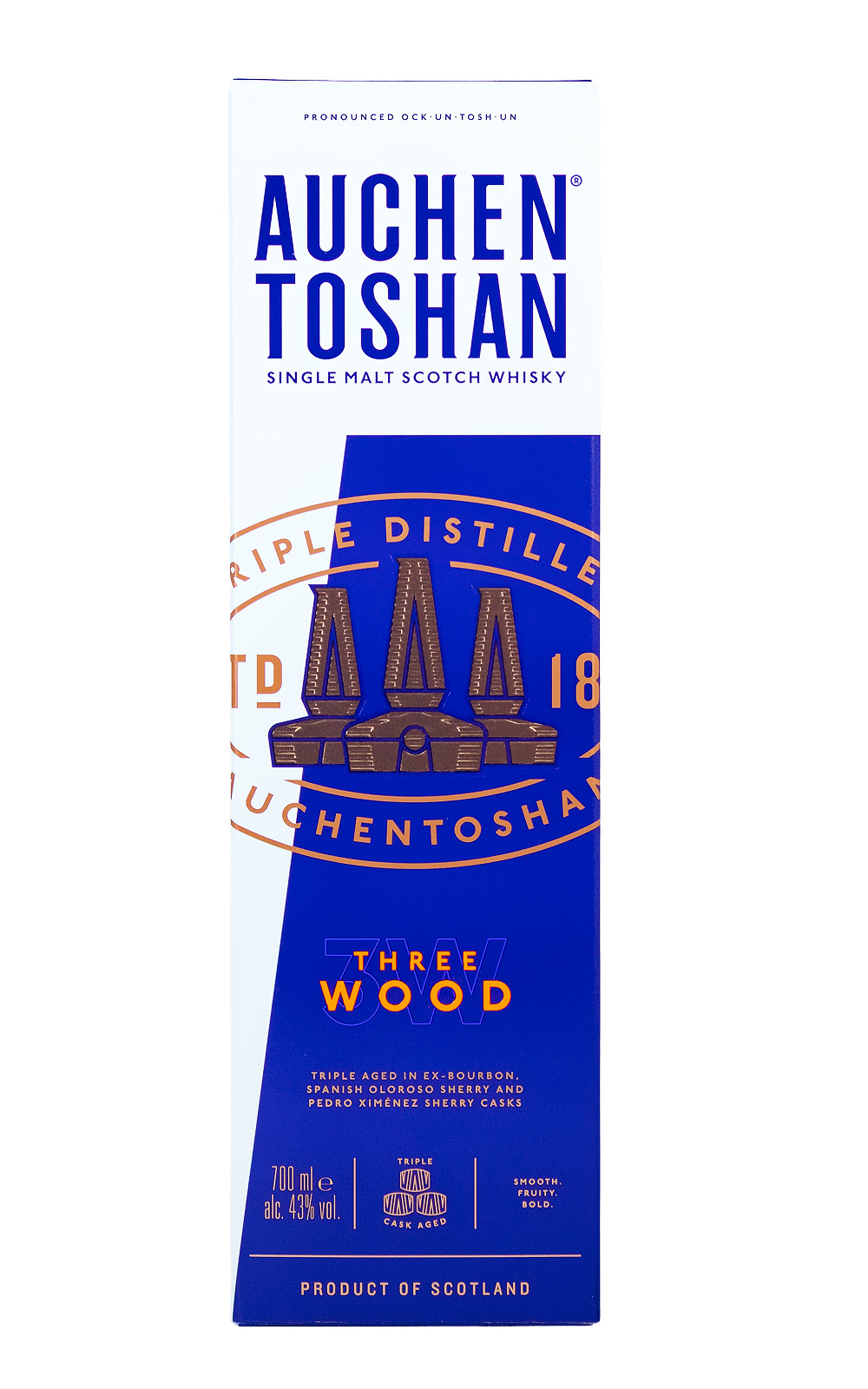 Auchentoshan Three Wood Single Malt Scotch Whisky - 0,7L 43% vol