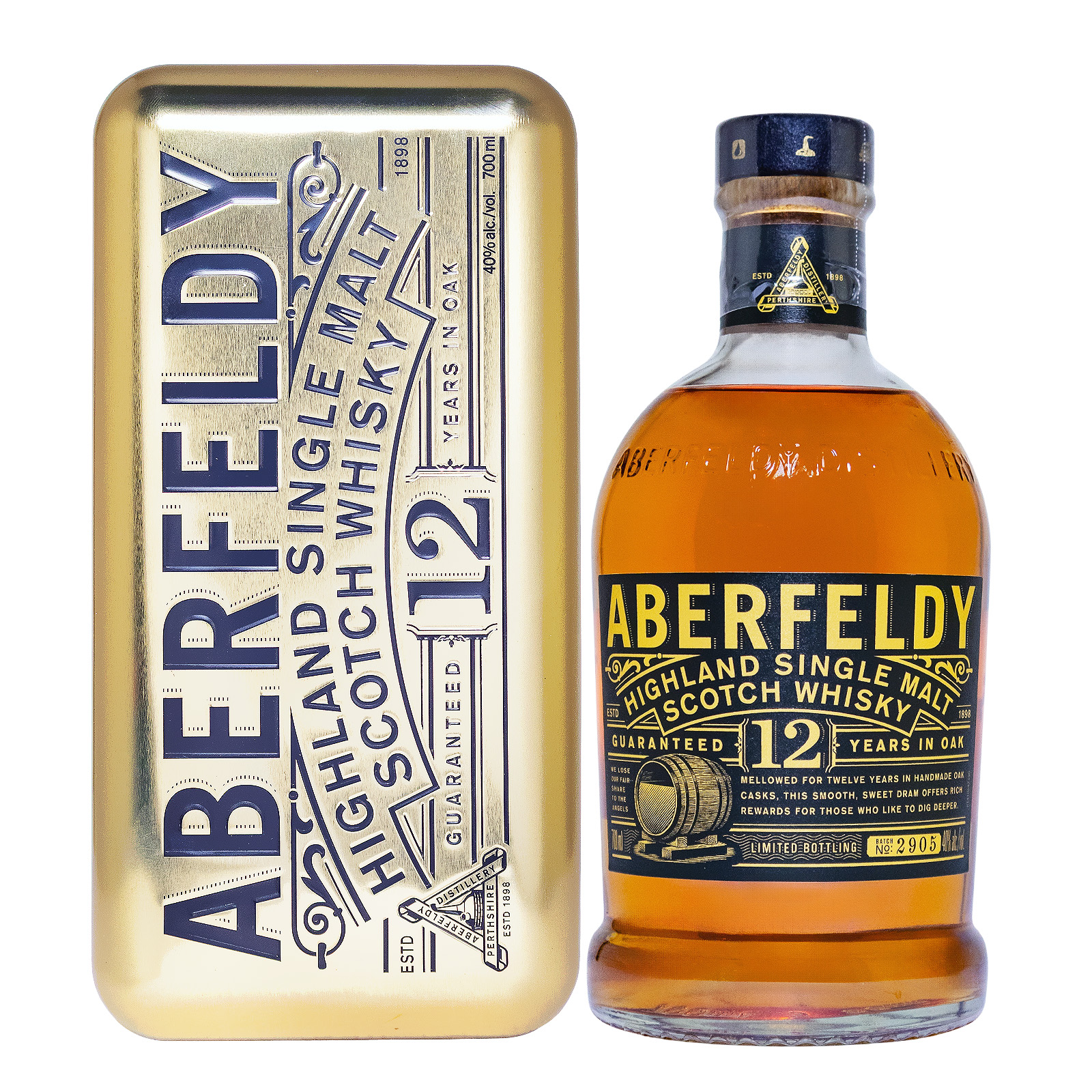 Aberfeldy 12 Years Old Gold Bar Edition Highland Single Malt Scotch Whisky - 0,7L 40% vol