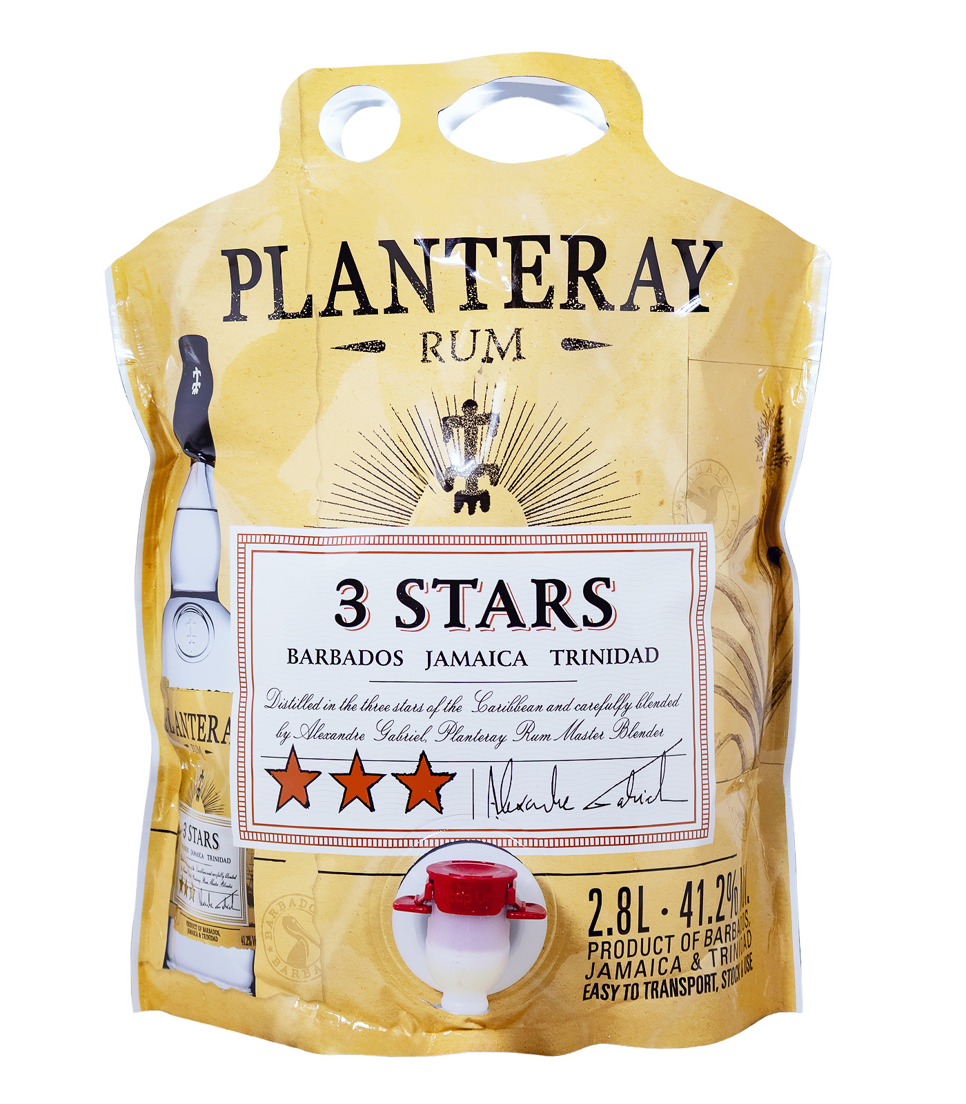 Planteray 3 Stars White Rum Pouch - 2,8L 41% vol