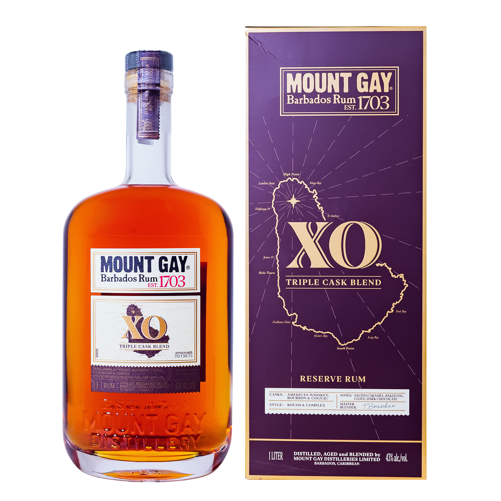 Mount Gay XO Rum - 1 Liter 43% vol