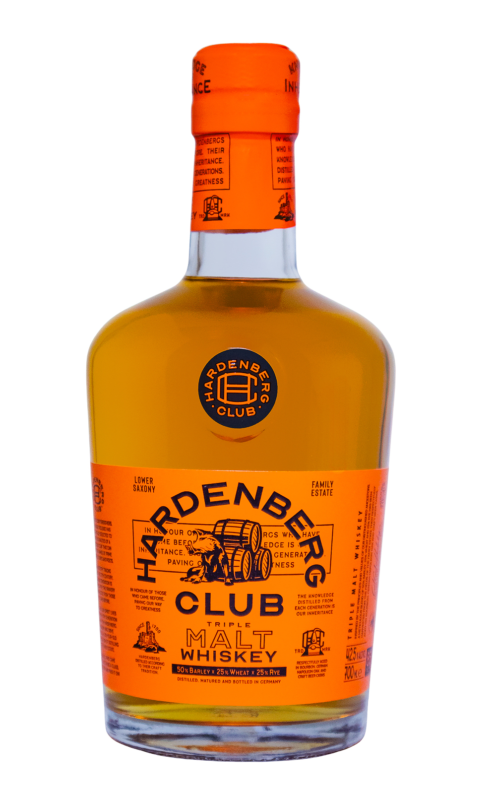 Hardenberg Club Triple Malt Whiskey - 0,7L 42,5% vol