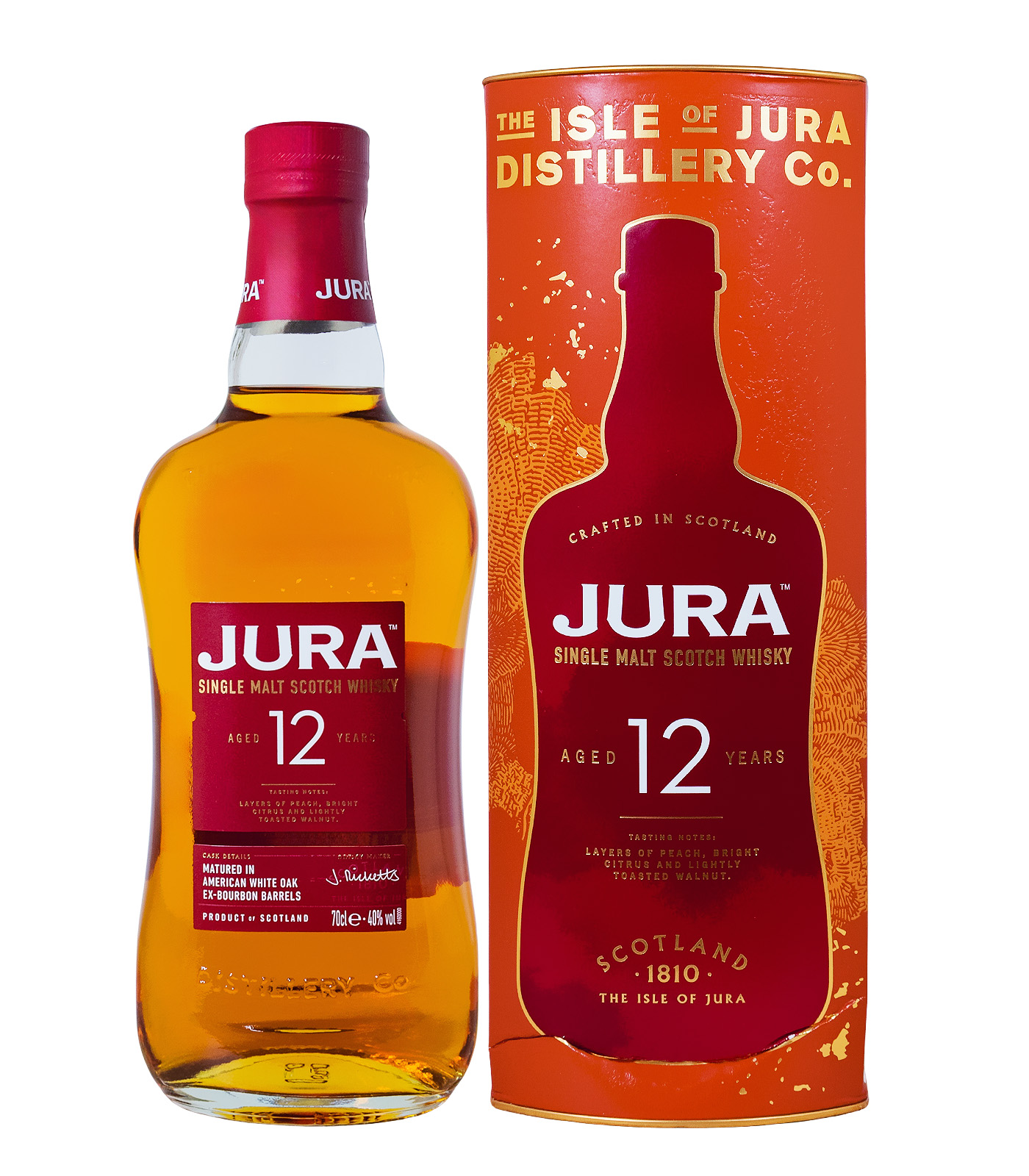Ohne GEPA: Jura 12 Jahre Single Malt Scotch Whisky - 0,7L 40% vol