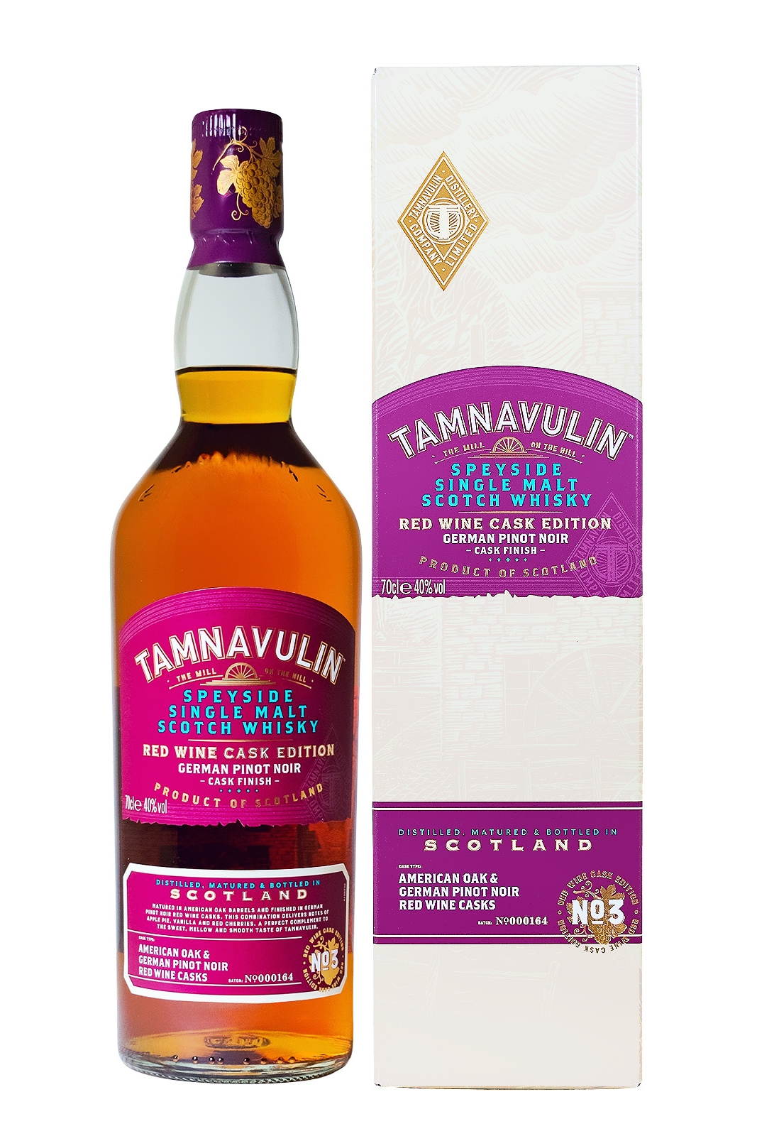 Tamnavulin Speyside Single Malt Scotch German Pinot Noir Finish - 0,7L 40% vol