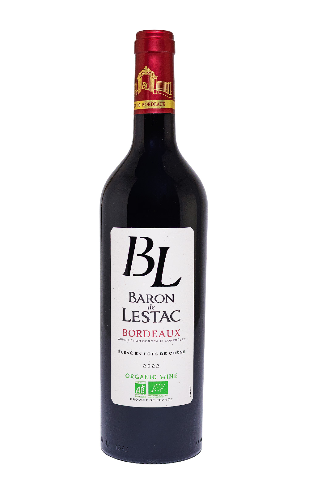 Baron de Lestac Bordeaux Rouge AOC Bio - 0,75L 14% vol
